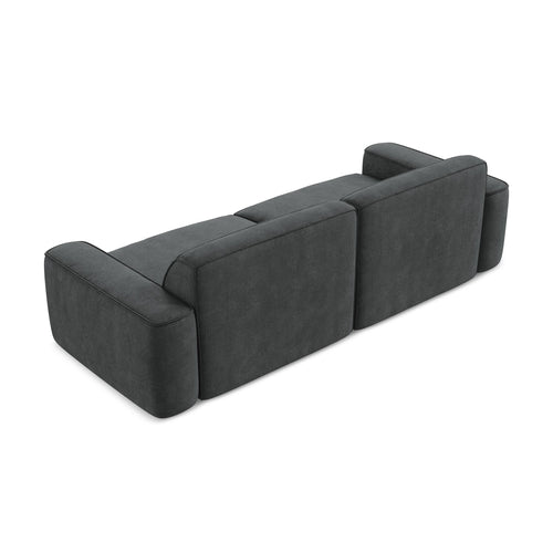 LaMiaSofa 4-zits bank Melissa - chenille stof - donkergrijs - 244x102x70