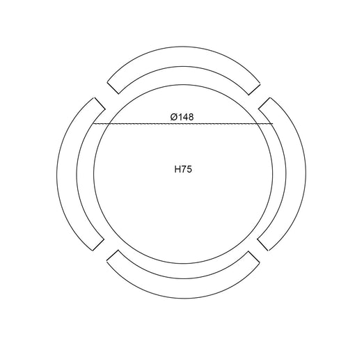 Garden Impressions picknicktafels Sarria donker grijs - vironwood - Ø148x75 cm - vtwonen shop