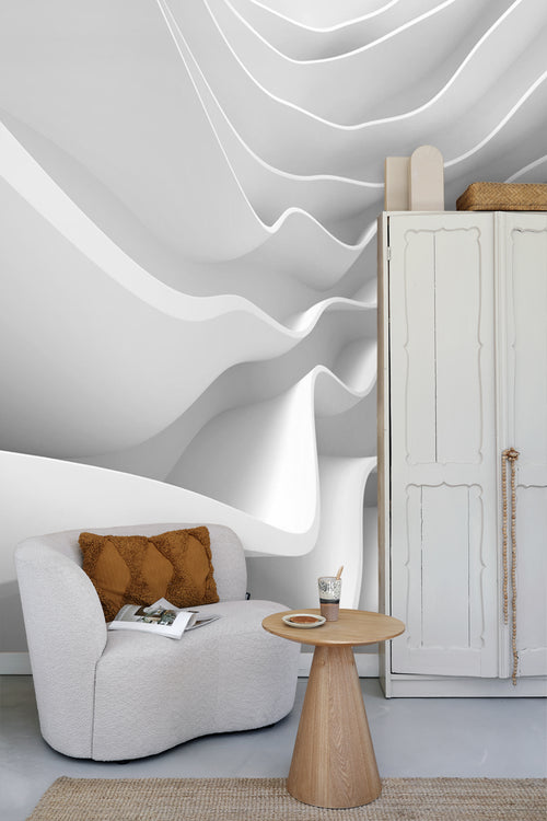 Sanders & Sanders fotobehang 3D-motief wit - 360 x 270 cm - 600530