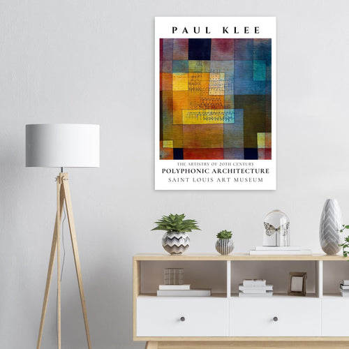 Artfulprints Poster Paul Klee - Polyphonic architecture   - A4 21x29.7 cm - Meerkleurig