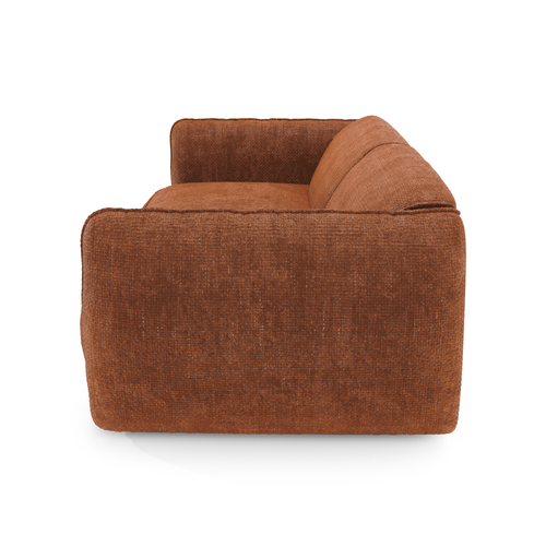Sia Home - Rechte bank LIVIA - Fluweel weefsel - Terracotta - 196cm - vtwonen shop