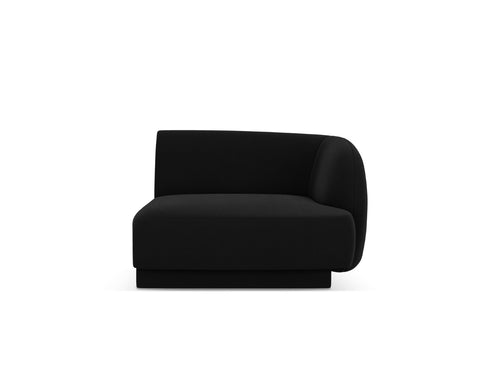 Micadoni rechter module Miley flueel zwart - 90x90x70cm