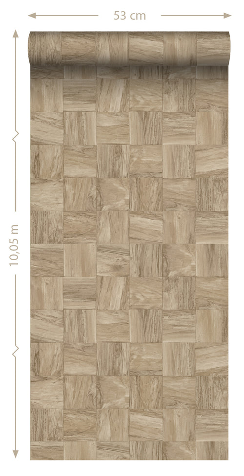 Origin Wallcoverings behang sloophout motief beige - 50 x 900 cm - 347930 - vtwonen shop