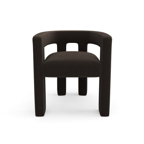 Sia Home - Eetkamerstoelen ALYA - Zacht fluweel - Zwart - 66cm - vtwonen shop