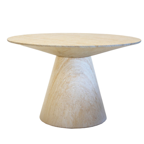 DÉJA Living Tuintafel Stockholm - Rond Travertin - 120x120x75cm - vtwonen shop