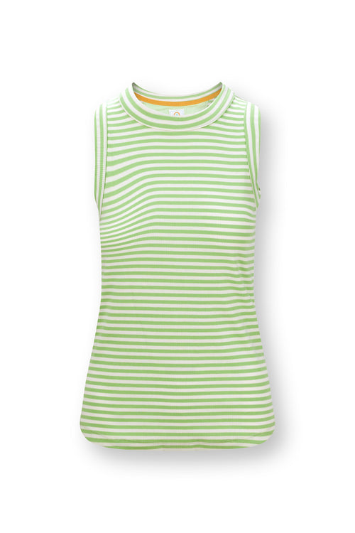 Pip Studio - Trinity Pyjama Top - Dames - Little Sumo Stripe - Groen - XXL - vtwonen shop