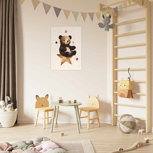 Artfulprints  Dromende beer   poster A4 21x29.7 cm - vtwonen shop