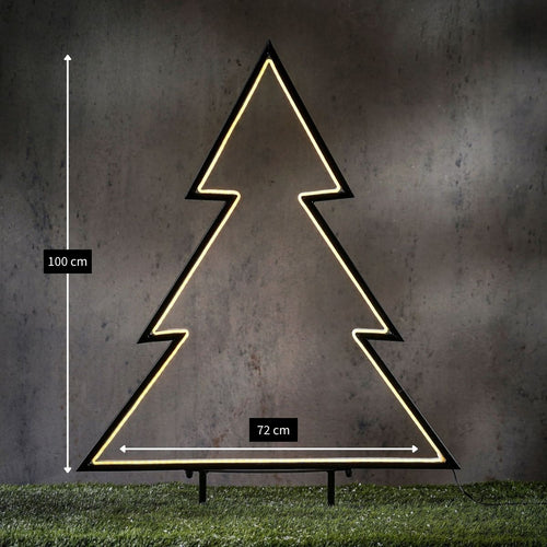 Luca Lighting Garden d'Light Kerstboom Tuinsteker - Kerstversiering Buiten met Warm Wit LED Licht - Kerst Decoratie met Timer en 8 Lichtstanden -