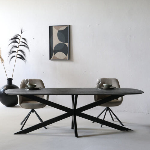 Giga Meubel Eettafel Jordan - Deens Ovaal - Mangohout - 200cm