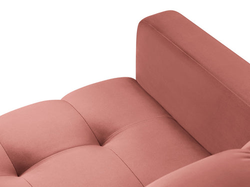 Cosmopolitan Design Fauteuil Bali flueel, roze - 96x87x75cm
