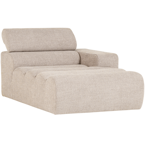 WOOOD chaise longue element arm rechts Novi - Polyester- Naturel - 86x109x173 - vtwonen shop