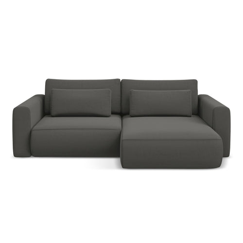 LaMiaSofa hoekbank rechts Perugia - velours - staal - 240x149x82