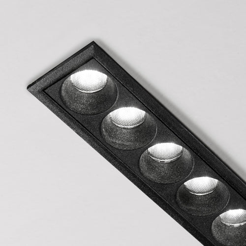 Ideal Lux LIKA O-Zone Led Buiten Display Licht Zwart 3000K IP66 6x LED Inbouw Downlight Zwart 3000K