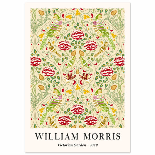 Artfulprints Poster William Morris - Victorian garden 1879   - 50x70 cm - Groen