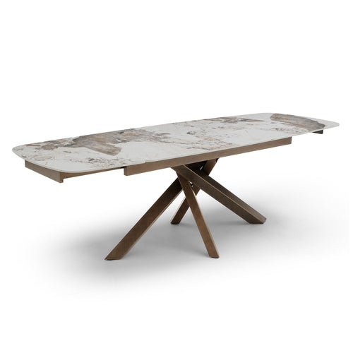 Premium Interiors - Uitschuifbare eettafel CAST - pandora-keramiek pandora 240cm