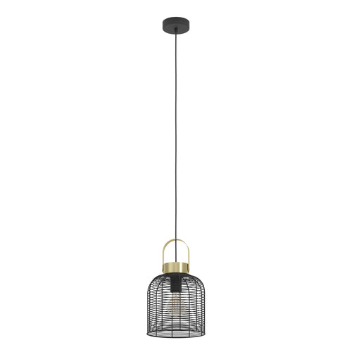 EGLO hanglamp Roundham - e27 - ø 22 cm - zwart/goud - staal - vtwonen shop