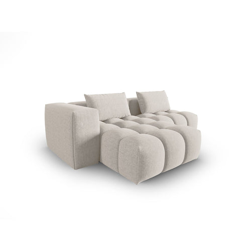 Cosmopolitan Design - Modulaire hoekbank links Verona 3-zits, structurele stof beige - 145x205x70cm