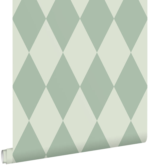 ESTAhome behang ruiten saliegroen - 50 x 900 cm - 131916