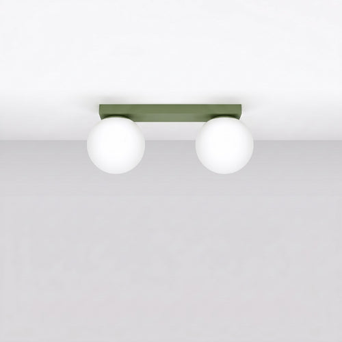 Sollux Lighting Plafondlamp YOLI 2 olijfgroen - 34,5x12x14,5cm