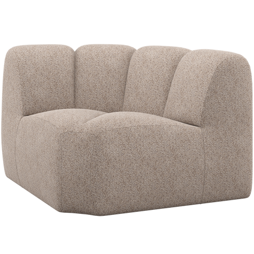 WOOOD bank hoekelement Mojo - Wollig - Donkerzand - 74x110x110 - vtwonen shop