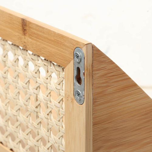 Calicosy - Wandplank van bamboe en natuurlijk rotan - 15x40x15 cm