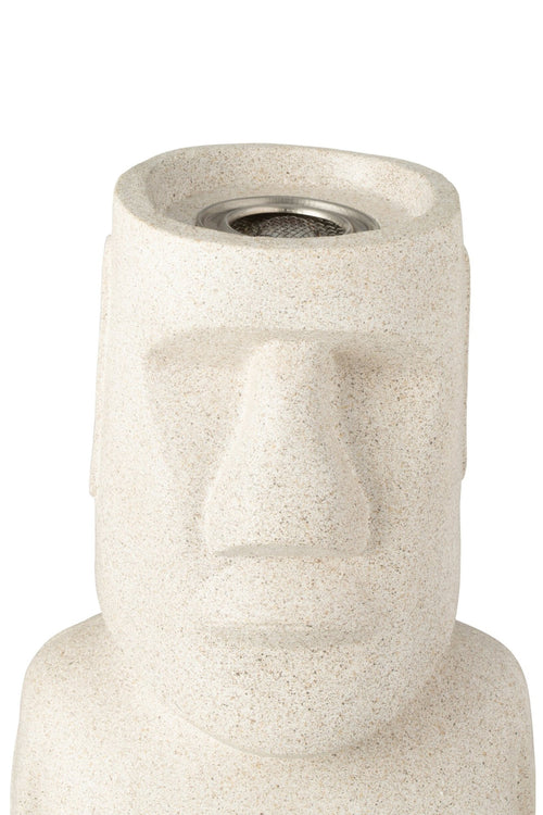 J-Line tafelhaard Bio-Ethanol Moai - cement - grijs