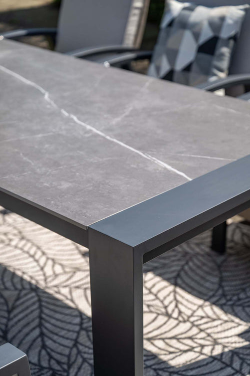 Austin tafel - 240x100 cm - carbon black - Centostone sicilian grey - vtwonen shop