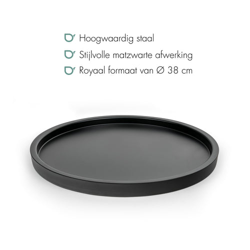 Bredemeijer - Dienblad Lara zwart staal - vtwonen shop