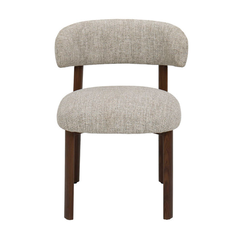 DÉJA Living Eetkamerstoel Alamo - Beige/Walnoot - Set van 2