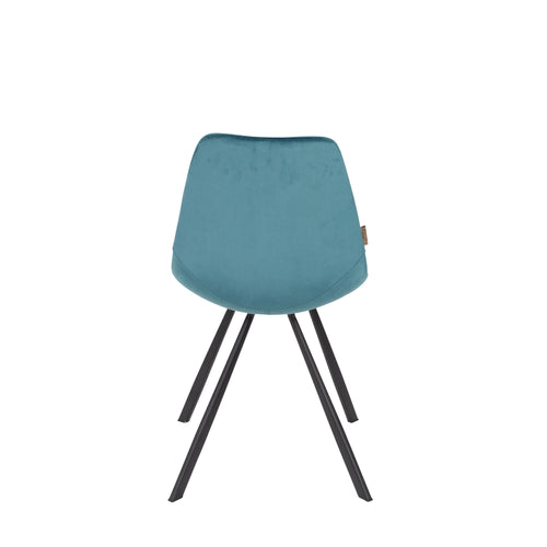 Dutchbone Franky Eetkamerstoelen Blauw - Set van 2 - vtwonen shop