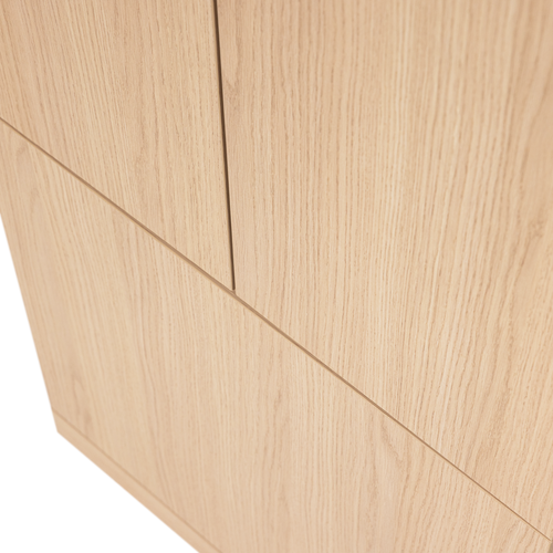 WOOOD smalle opbergkast Build - Eiken Fineer - Naturel - 215x54x41