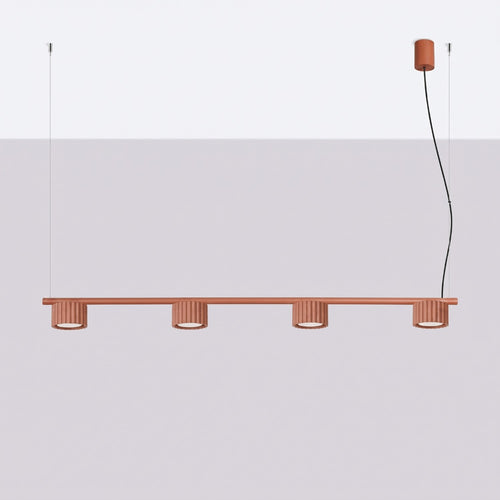 Sollux Lighting Kroonluchter AURA 4 rode oker Gx53 - 122x10x208cm
