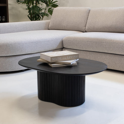 Giga Meubel Salontafel Ava - Ovaal - Mangohout - 90cm - vtwonen shop