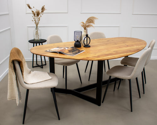 Kick eettafel Sven - 180 - Cognac