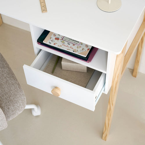 Petite Amélie Kinderbureau met opbergruimte Cerise - H75 cm - Weiß - vtwonen shop