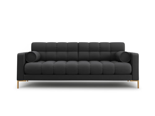 Cosmopolitan Design Bank Bali 4-zits, structurele stof, donkergrijs - 96x217x75cm