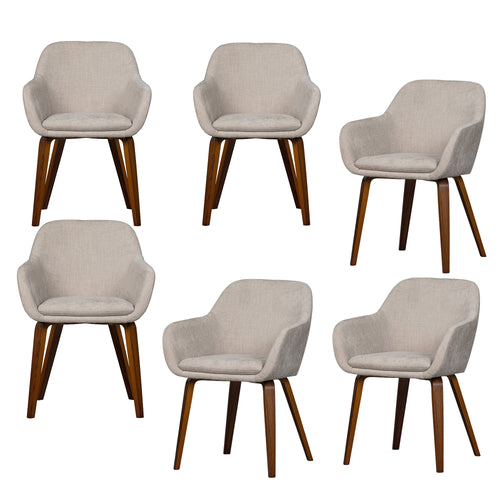 vtwonen eetkamerstoelen Base - Velvet Melange - Zand - Set van 6 - vtwonen shop