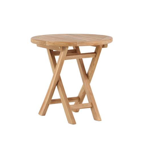 Nest outdoor Frida Houten Tuin Bijzettafel Naturel - Ø 50 cm - vtwonen shop