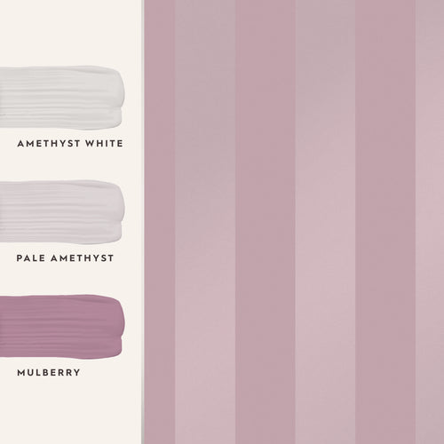 Laura Ashley Vliesbehang - Lille Pearlescent Stripe - Roze 10mx52cm - vtwonen shop