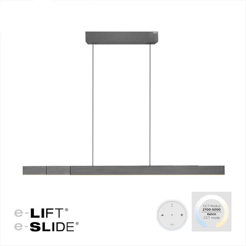 Neuhaus PURE hanglamp e-Lift - 3 lichts - 200  x 240   cm - antraciet - vtwonen shop