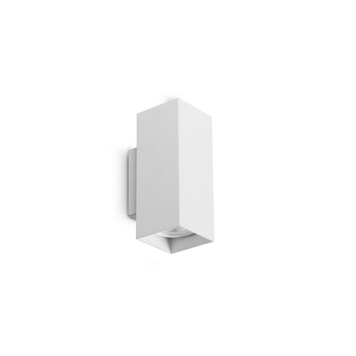 Ideal Lux LOOK Vierkante wandlamp met op- en neerwaartse beweging, wit, 2x GU10 fitting