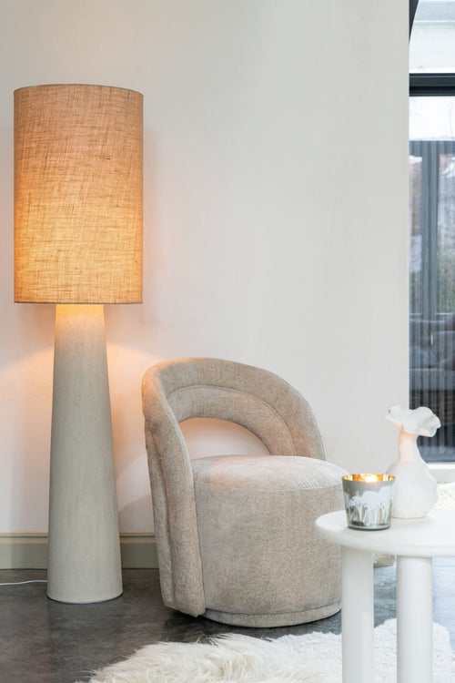 J-Line vloerlamp Ava - glasvezel/jute - naturel - small