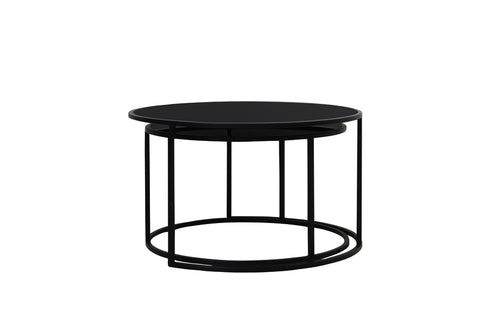 Light & Living salontafel DUARTE - Ø75x44cm - zwart - Set van 2 - vtwonen shop