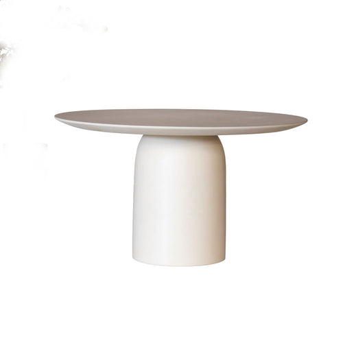 DÉJA Living Eettafel Dalarö - Rond Beige Eco Composiet - 130cm - vtwonen shop