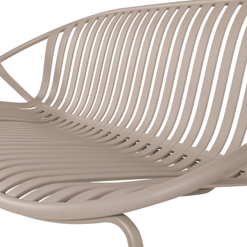 WOOOD bank 2-zits Bruce - Polypropeen/Metaal - Zand - 74x131x74
