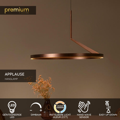 Lucide hanglamp APPLAUSE - Geïntegreerde LED - Koffie - vtwonen shop