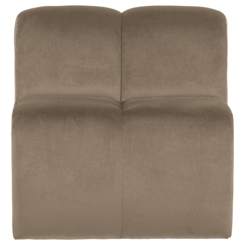 WOOOD eetbank 84 cm met rugleuning Mojo - Velvet - Khaki - 83x84x73
