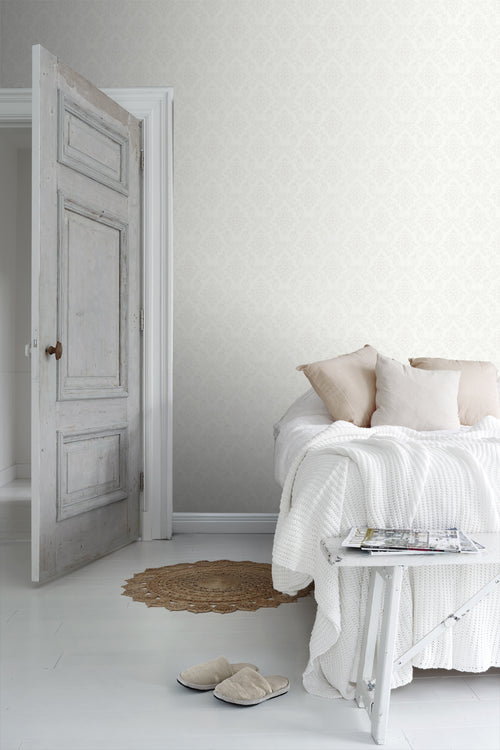 Borastapeter behang barokprint wit - 53 cm x 11.2 m - 660139 - vtwonen shop