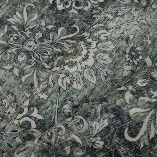 Mrcarpet Vintage Loper Vloerkleed wasbaar  Groen Elio 80x250cm 80 x 250cm