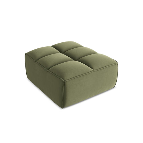 LaMiaSofa Poef Belluno - velours - olijf - 80x93x43